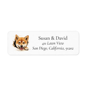 Étiquette Shiba Inu Chien race Amateurs d'animaux de compagn