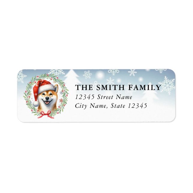 Étiquette Shiba Inu Dog Return Address Labels (Devant)