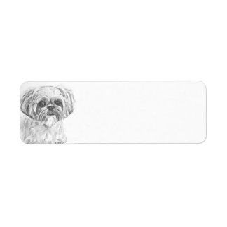 Étiquette Shih Tzu Charcoal