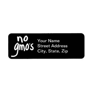 Étiquette Shout No OGM Protège notre alimentation Noir