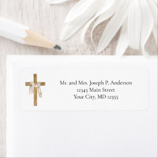 Étiquette Shroud of Turin Easter Cross Religious Christian