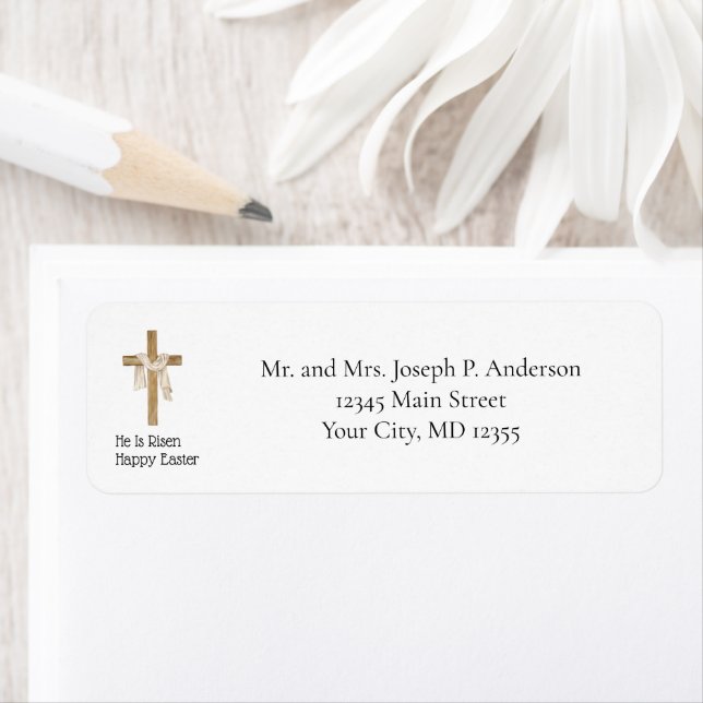 Étiquette Shroud of Turin Easter Cross Religious Christian (En situation)