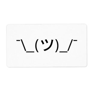Étiquette Shrug Emoticon —\_(ツ)_/ Afficher le Kaomoji japona
