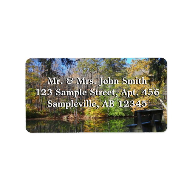 Étiquette Siège avec vue d'automne en Pennsylvanie (Devant)