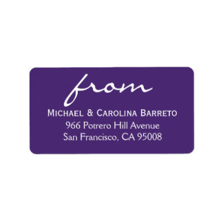Étiquette Signature simple - Violet
