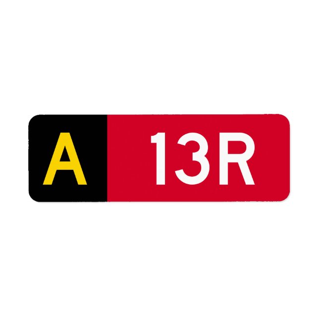 ÉTIQUETTE SIGNE A13R DU POINT D'ARRÊT (Devant)