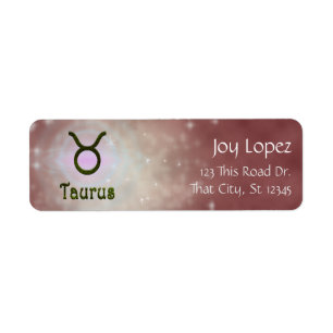 Étiquette Signe astrologique du zodiaque de couleur Pick Tau