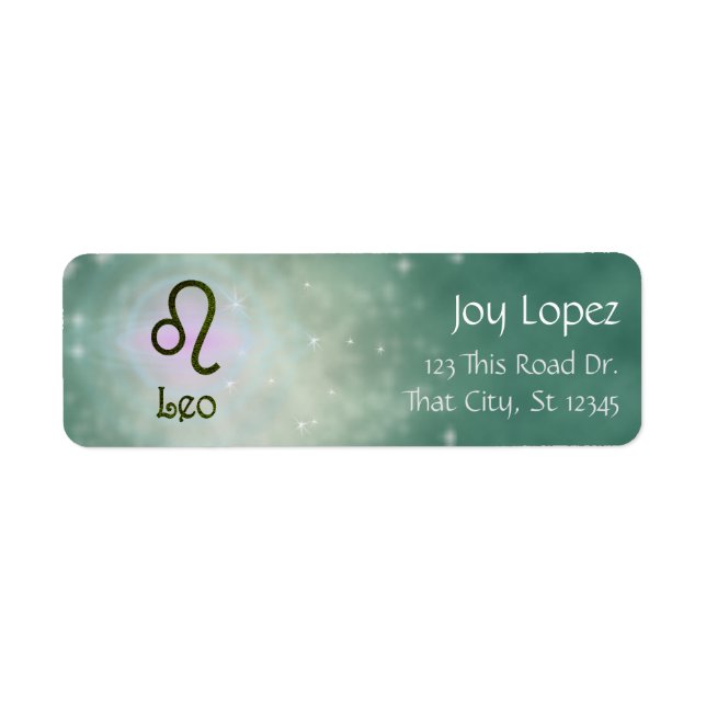Étiquette Signe astrologique Leo Zodiac couleur (Devant)