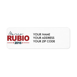 ÉTIQUETTE SIGNE DE CAMPAGNE DE RUBIO 2016 - .PNG