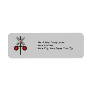 Étiquette Signe de croisement de chemin de fer