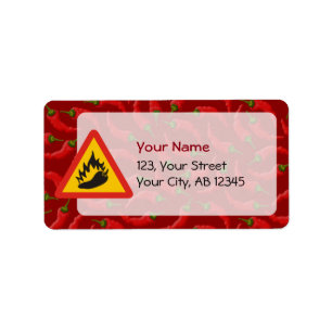 Étiquette Signe de danger de piment