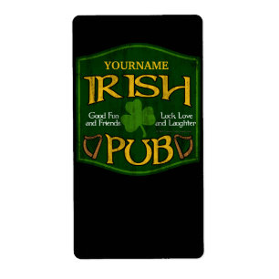Étiquette Signe irlandais personnalisé de Pub
