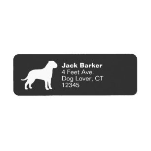 Étiquette Silhouette de Bullmastiff