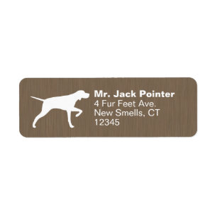 Étiquette Silhouette de chien d'indicateur