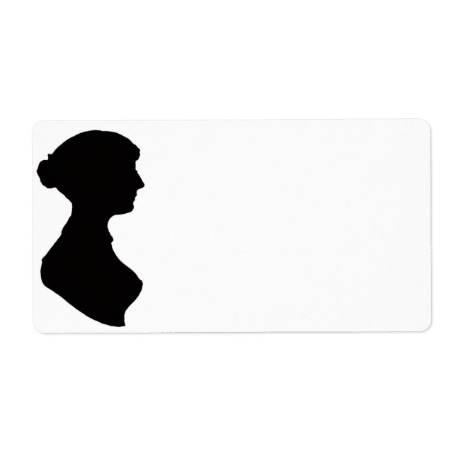 Étiquette Silhouette de Jane Austen (Devant)