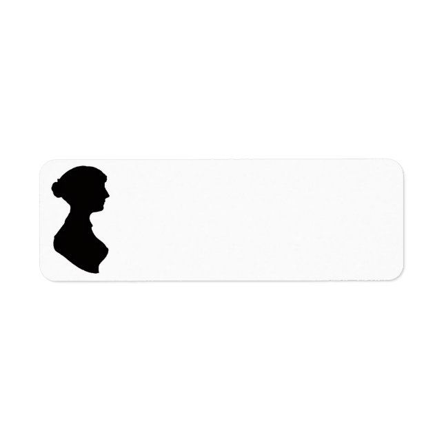 Étiquette Silhouette de Jane Austen (Devant)