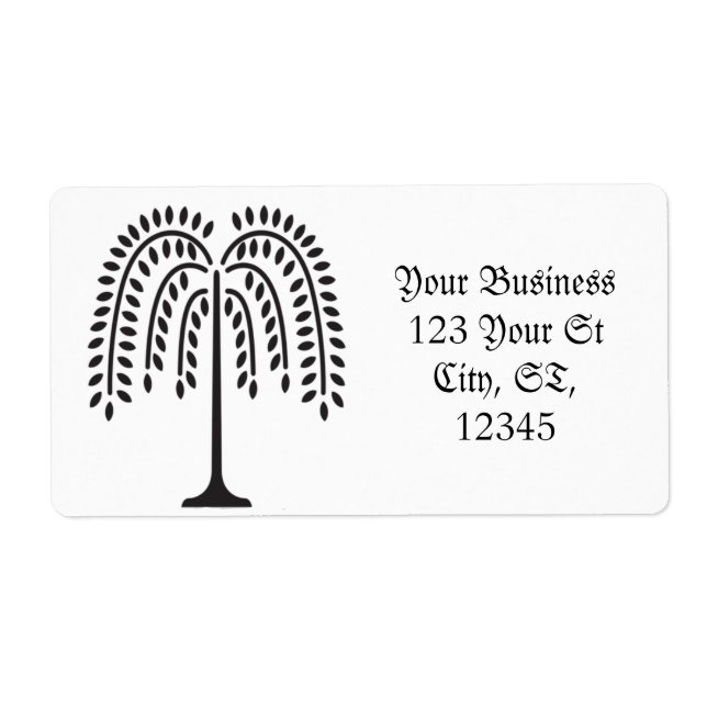 Étiquette Silhouette de Willow en pleurs Thunder_Cove (Devant)