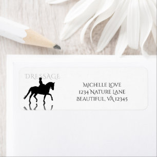 Étiquette Silhouette Dressage Horloge avec adresse de réflex