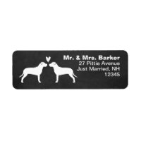 Silhouettes Pit Bull Terrier avec Chiens mignons d
