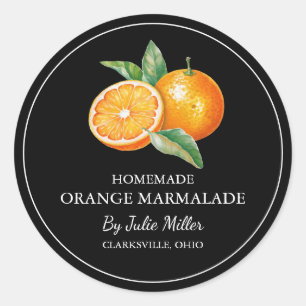 Étiquette simple à base d'orange