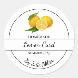Étiquette simple à courge de citron fait maison