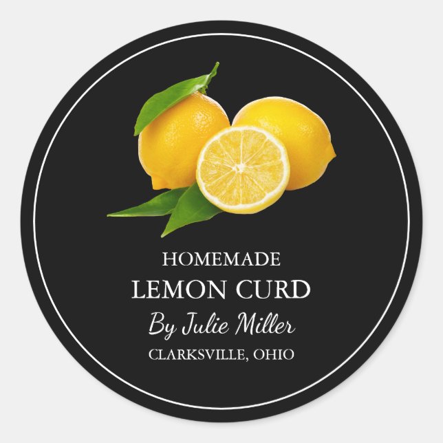 Étiquette simple à courge de citron fait maison (Devant)
