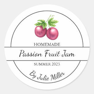 Étiquette simple à la confiture de fruits de Passi