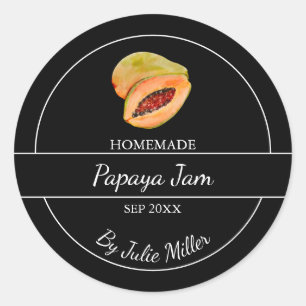 Étiquette simple à la confiture de Papaya fait mai
