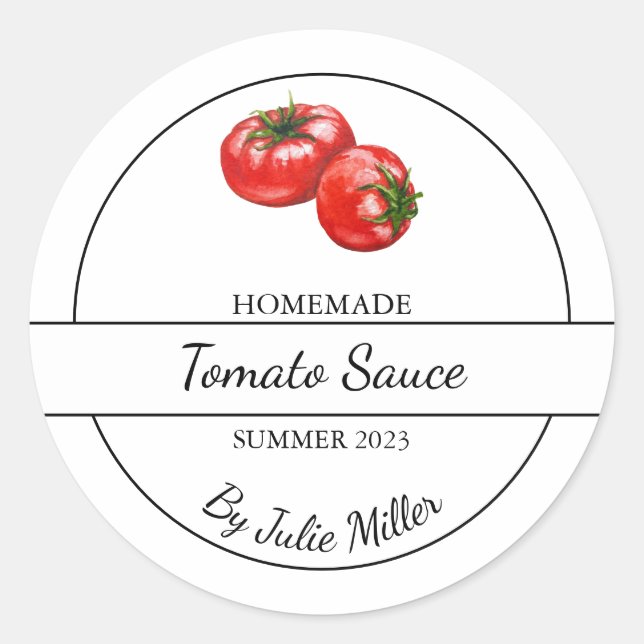 Étiquette simple à la sauce tomate maison (Devant)