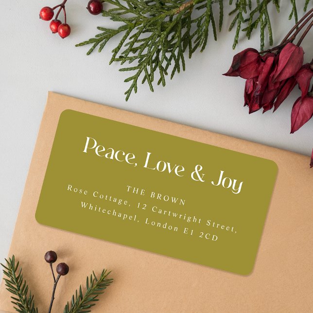 Étiquette Simple Adresse de Retour pour les Fêtes de Noël (Créateur téléchargé)