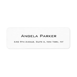 Étiquette Simple Blanc Simple Professionnel Moderne Minimali