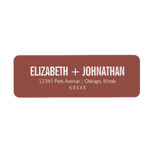 Étiquette Simple Boho Dusty Rose Typographie Mariage Adresse
