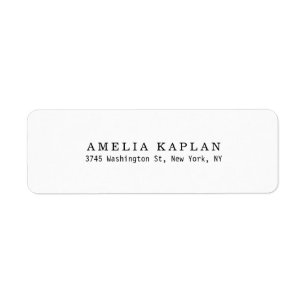 Étiquette Simple classique blanc minimaliste professionnel