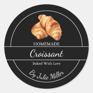 Étiquette simple Croissant fait maison