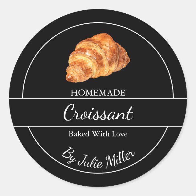 Étiquette simple Croissant fait maison (Devant)