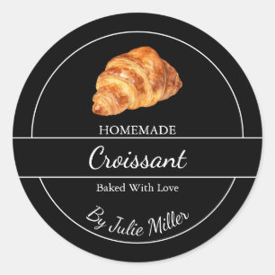 Étiquette simple Croissant fait maison