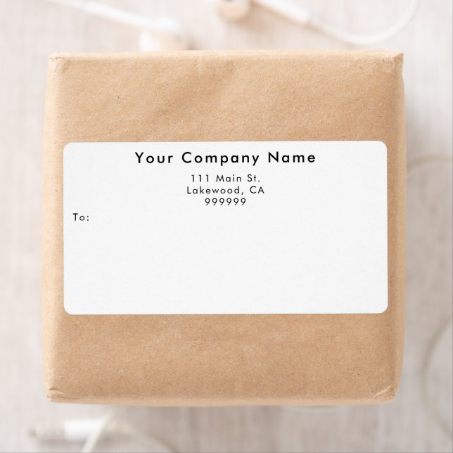 Étiquette Simple Custom Business Shipping Labels (En situation)