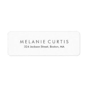 Étiquette simple d'adresse de retour lisible