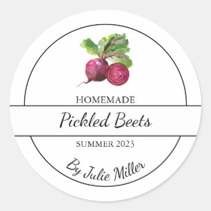 Étiquette simple de betteraves cuites maison