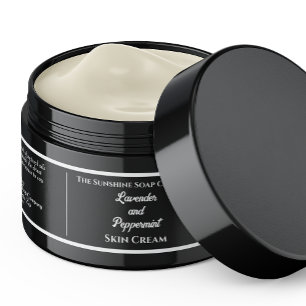 Étiquette simple de bocal noir de 1,25 po x 6,5 po