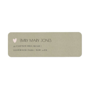 ÉTIQUETTE SIMPLE ÉLÉGANT KRAFT GRAY TYPOGRAY ADRESSE