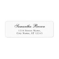 Simple élégante calligraphie Adresse de retour