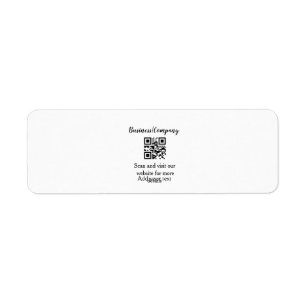 Étiquette Simple entreprise site web code-barres QR ajouter