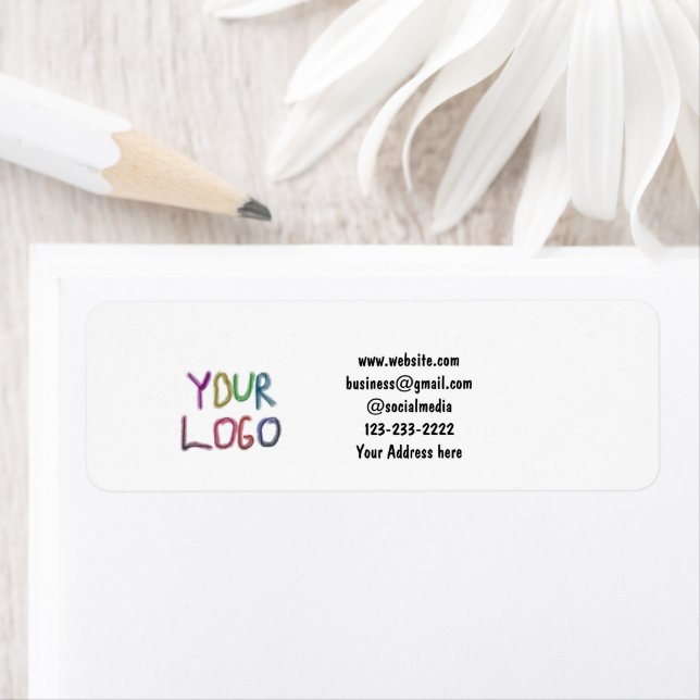 Étiquette simple et minimal ajouter votre logo/design ici te (En situation)
