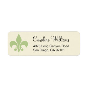 Étiquette Simple Fleur De Lis