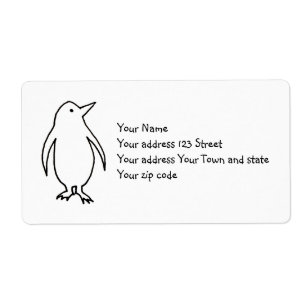 Etiquettes Autocollantes Dessin Pingouin Zazzle Fr