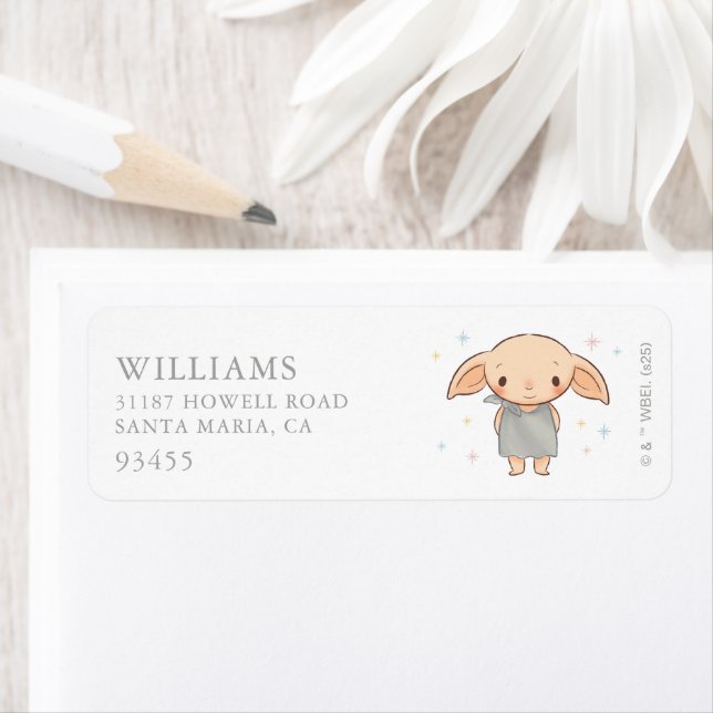 Étiquette Simple Harry Potter - Baby Shower Dobby (En situation)