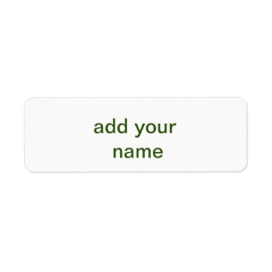 Étiquette Simple minimal vert ajoutez votre texte nom photo