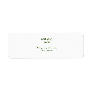 Étiquette Simple minimal vert ajoutez votre texte nom photo 