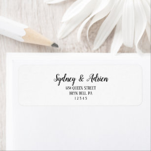 Étiquette Simple minimaliste Mariage Inviter Adresse de reto